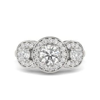0.80ct SI/F-G Contemporary Round Natural Diamond Designer Earrings