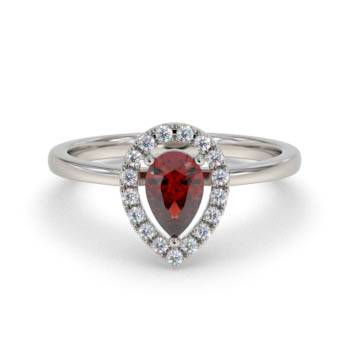 0.50ct Ruby and Diamond Cluster Ring