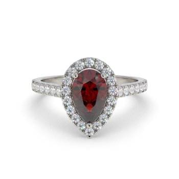 0.70ct Ruby and Diamond Cluster Ring