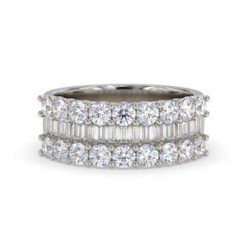 1.50ct Baguette and Round Diamond Dress Ring