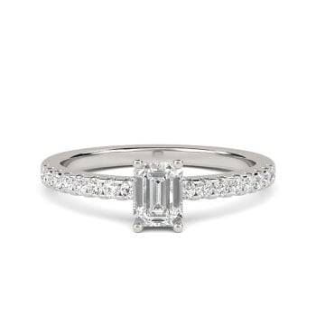 0.06ct VS/E-F Princess Natural Diamond Bezel Set Mens Ring