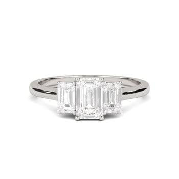 1.20ct VVS2/E Princess Natural Diamond Shoulder Set Ring