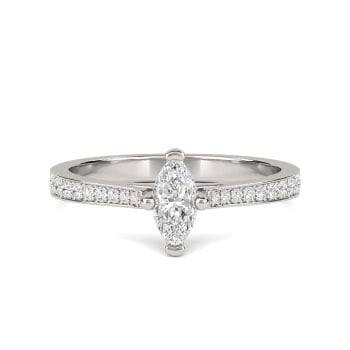 0.40ct SI2/F Round Natural Diamond Solitaire Ring