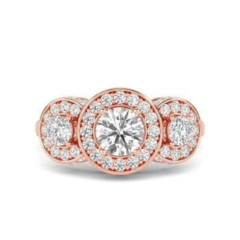 0.80ct SI/F-G Contemporary Round Natural Diamond Designer Earrings