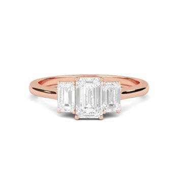 1.20ct VVS2/E Princess Natural Diamond Shoulder Set Ring