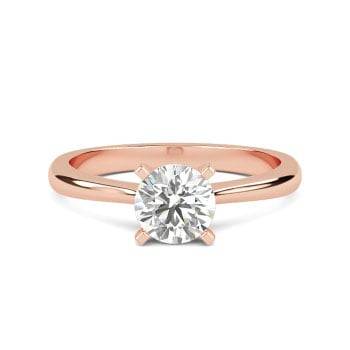1.00ct SI1/I Round Natural Diamond Engagement Ring