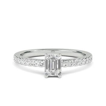 0.06ct VS/E-F Princess Natural Diamond Bezel Set Mens Ring
