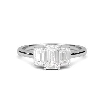1.20ct VVS2/E Princess Natural Diamond Shoulder Set Ring