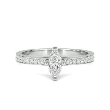 0.40ct SI2/F Round Natural Diamond Solitaire Ring