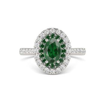 0.70ct SI2/F Round Natural Diamond Engagement Ring