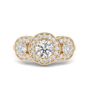 0.80ct SI/F-G Contemporary Round Natural Diamond Designer Earrings