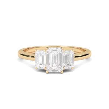 1.20ct VVS2/E Princess Natural Diamond Shoulder Set Ring