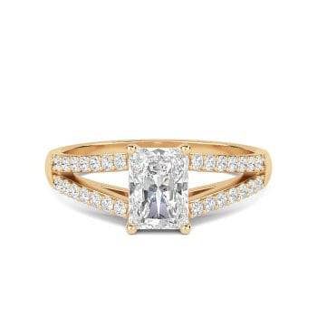 1.20ct SI2/F Princess Natural Diamond Double Halo Shoulder Set Ring