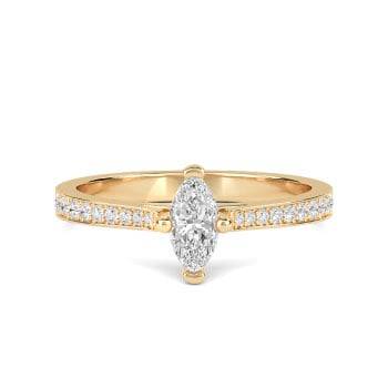 0.40ct SI2/F Round Natural Diamond Solitaire Ring