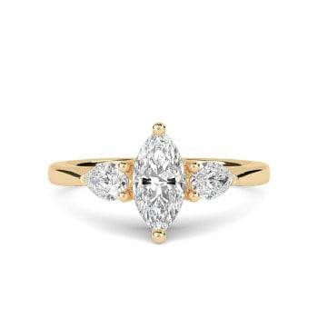 1.00ct SI1/E Shoulder Set Natural Diamond Engagement Ring