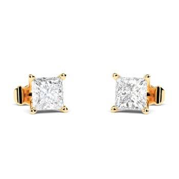 Lucida Princess Cut Diamond Earrings
